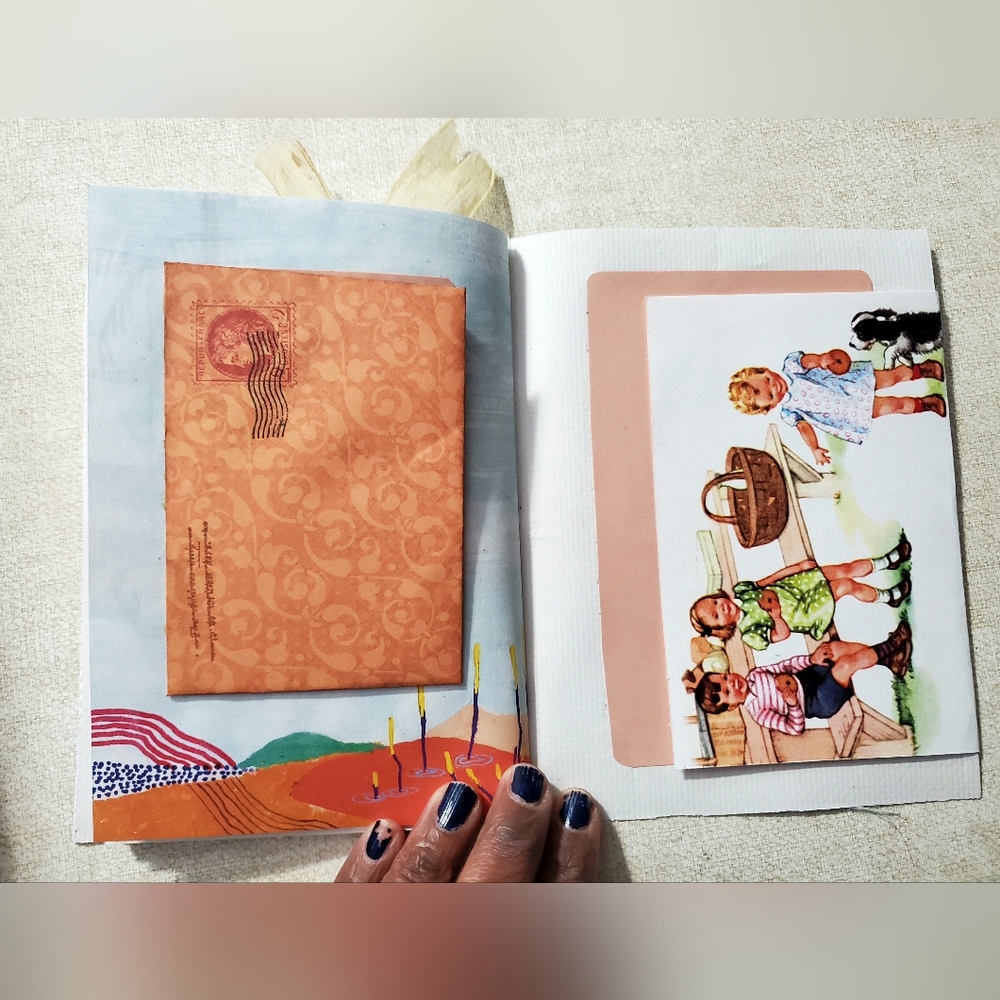 🙏 HAND CRAFTED Junk journal writing note paper, pockets, cards, ephemera - Picture 4 of 17